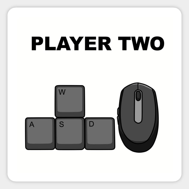 Player Two Sticker by alysan